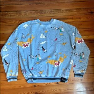 Oh My Disney Aladdin Blue Sweatshirt - Medium